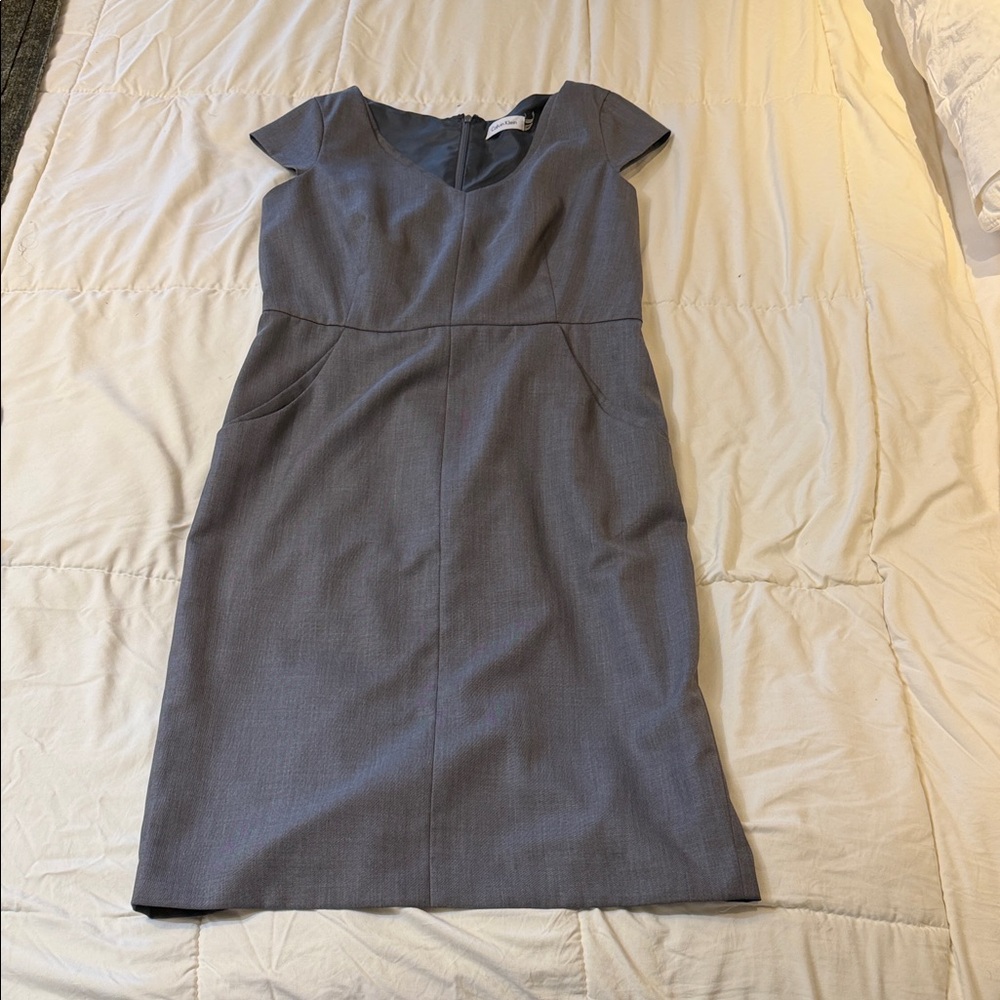 Calvin Klein Gray Midi Dress